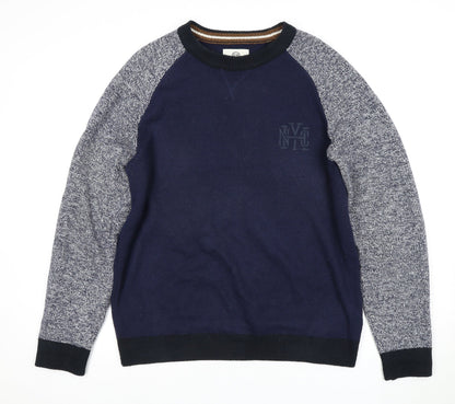 C&A Men's Blue Pullover Jumper L - Classic Style