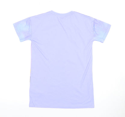 Disney Girls Purple Glitter Princess T-Shirt 6 Years