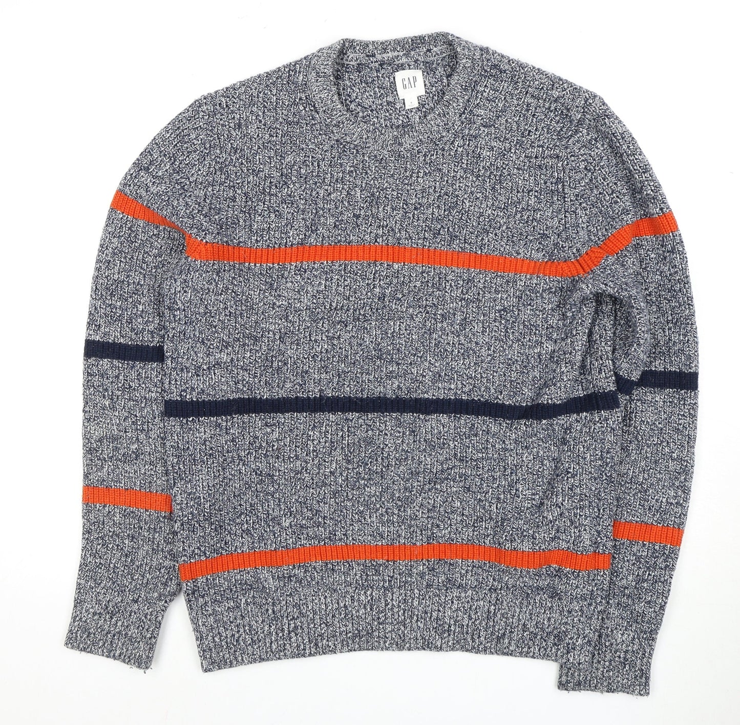 Gap Men's Blue Striped S Pullover Jumper - Casual Knit