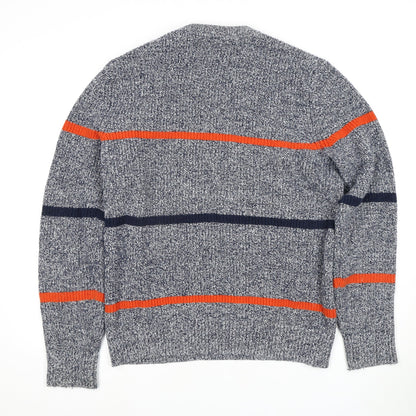 Gap Men's Blue Striped S Pullover Jumper - Casual Knit