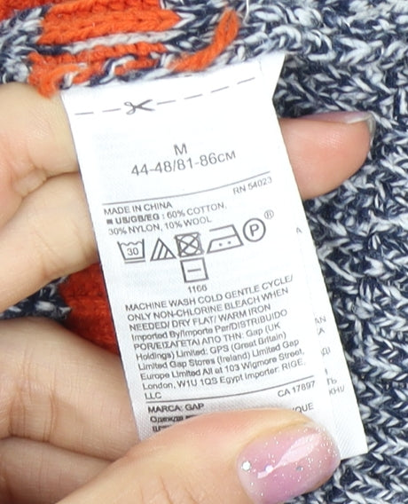 Gap Men's Blue Striped S Pullover Jumper - Casual Knit