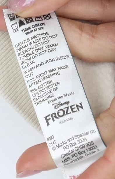 Marks and Spencer Girls Beige Frozen Hoodie Pullover