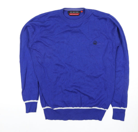 Duck and Cover Men's Blue Pullover Jumper S