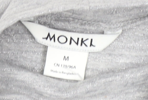 Womens UK Size M Monki Grey Basic T-Shirt