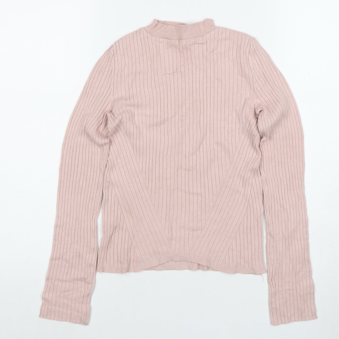 Womens UK Size S Bershka Pink Pullover Jumper