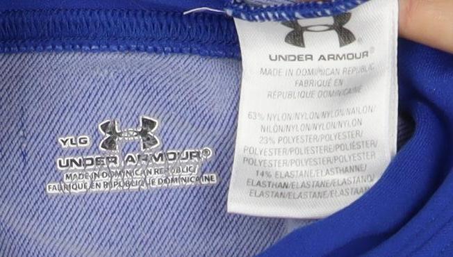 Under Armour Boys Blue Long Sleeve Athletic Mock Neck Top