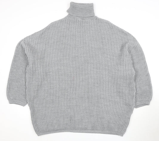 Womens UK Size S PRETTYLITTLETHING Grey Pullover Jumper