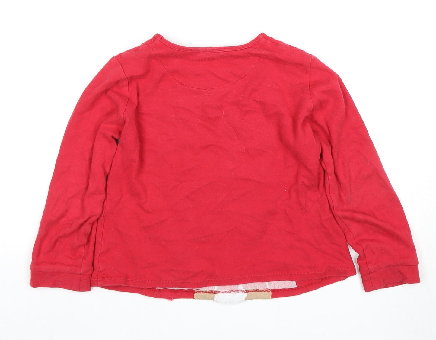 John Lewis Girls Red Dog Print Long Sleeve T-Shirt