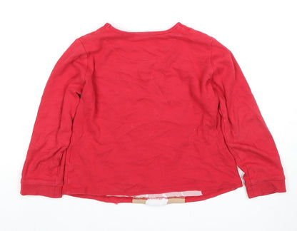 John Lewis Girls Red Dog Print Long Sleeve T-Shirt