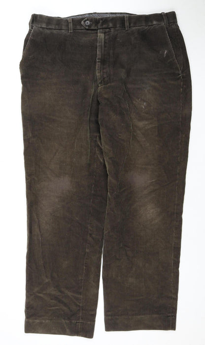 Marks and Spencer Brown Men's Corduroy Trousers, Size 40