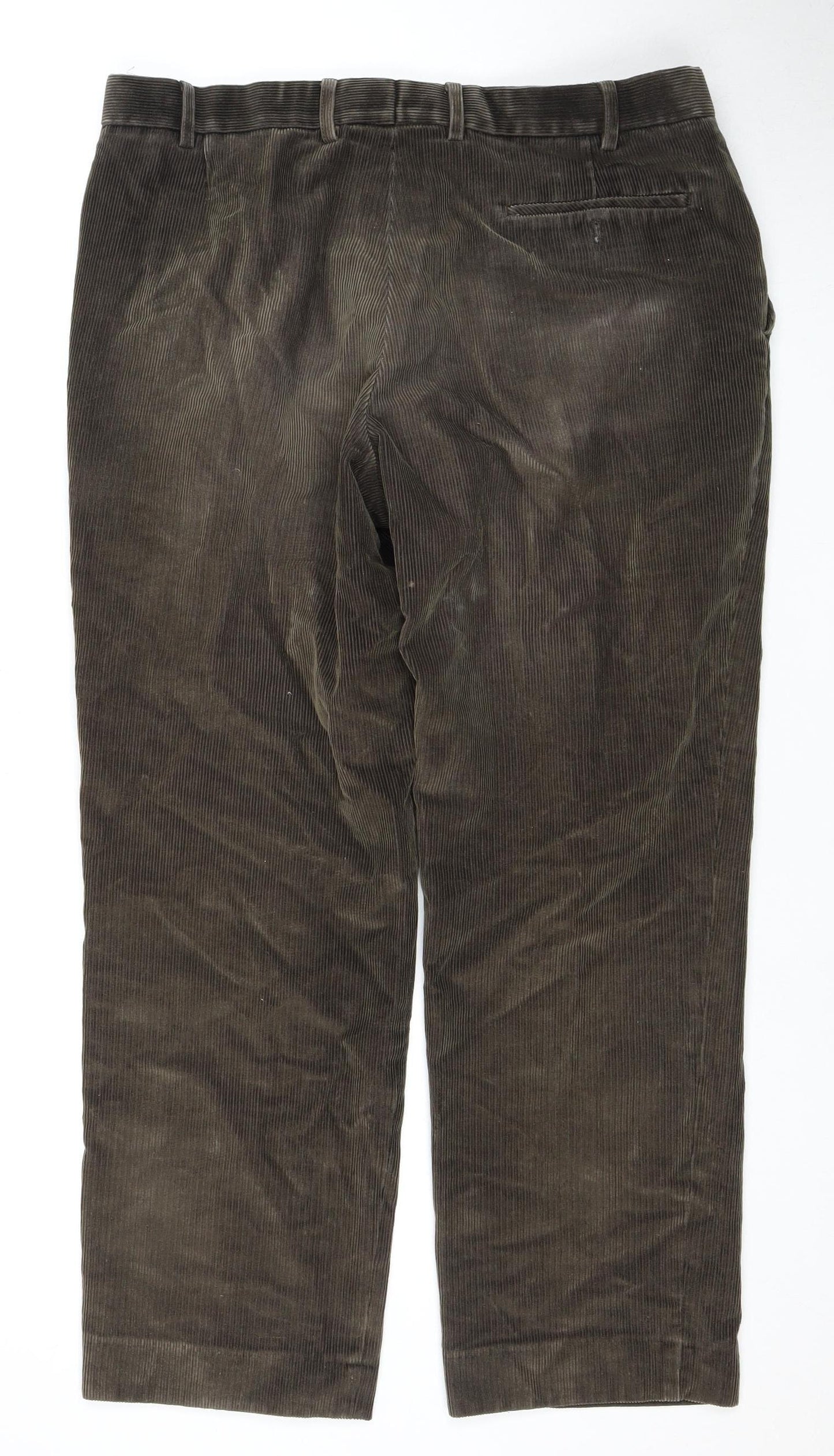 Marks and Spencer Brown Men's Corduroy Trousers, Size 40