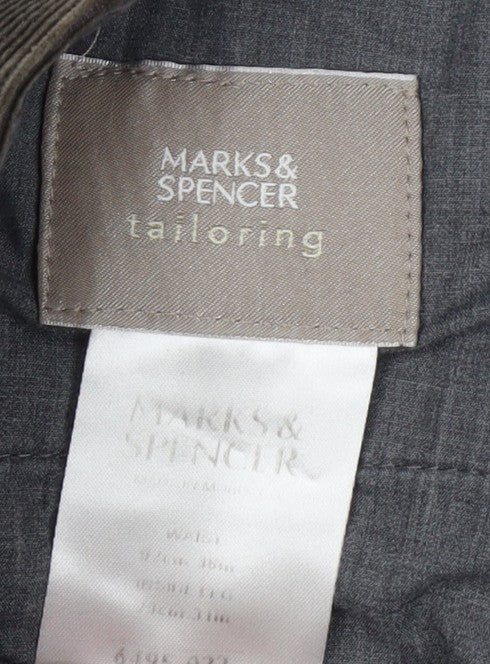 Marks and Spencer Brown Men's Corduroy Trousers, Size 40