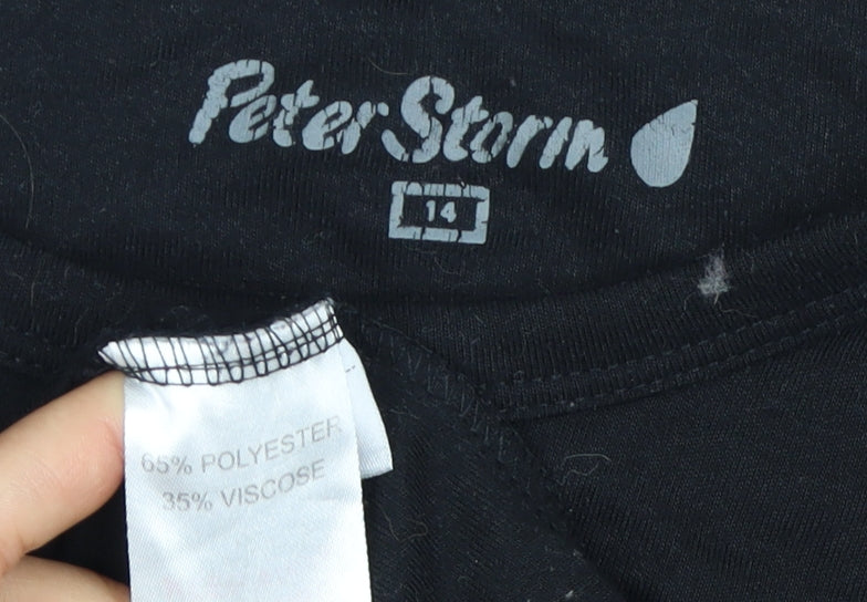 Peter Storm Women's Black Long Sleeve T-Shirt Size 14