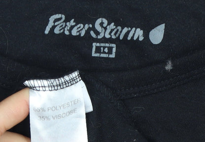 Peter Storm Women's Black Long Sleeve T-Shirt Size 14