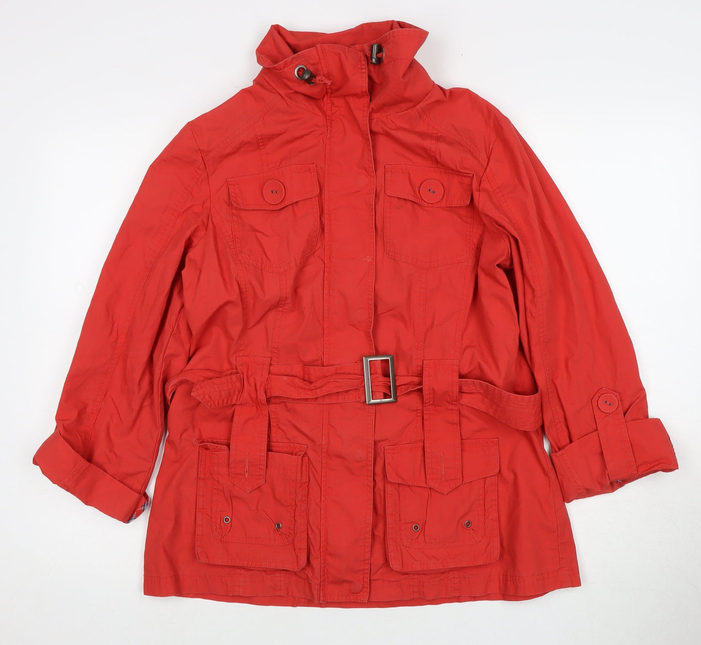 Womens UK Size 14 Marks and Spencer Red Belted