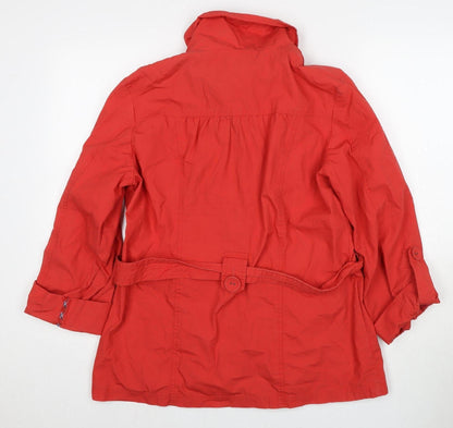 Womens UK Size 14 Marks and Spencer Red Belted