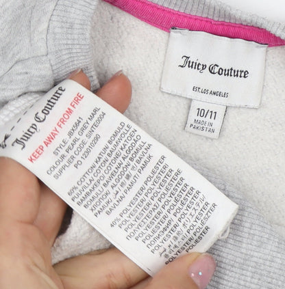 Juicy Couture Grey Sweatshirt Dress for Girls in Size 11 Years