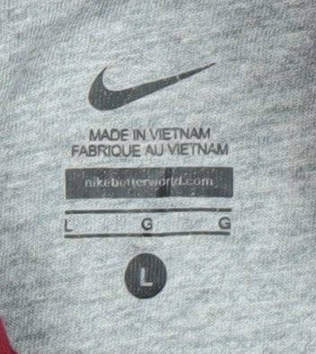 Nike Unisex Red Hoodie, L, University Logo