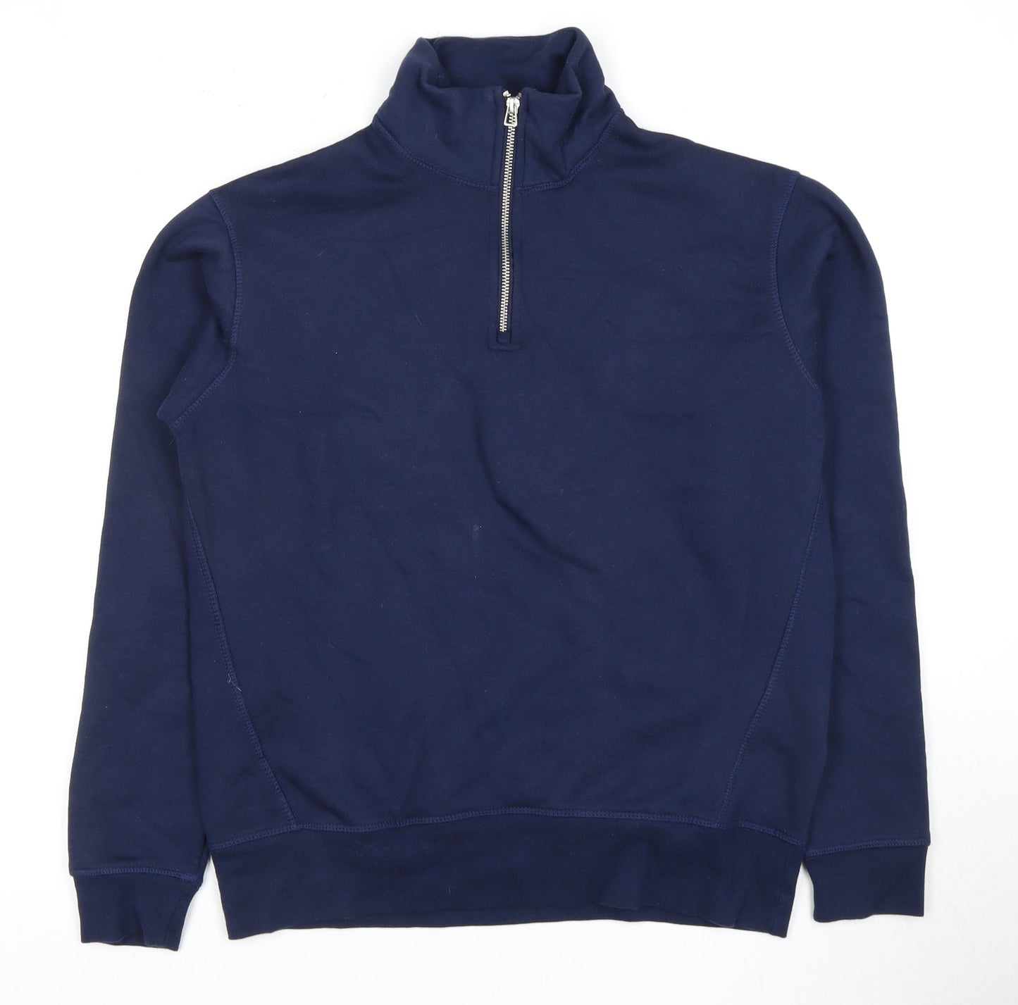 Zara Men's Blue 1/2 Zip Sweatshirt Size S
