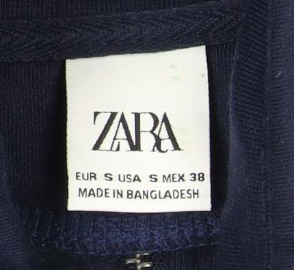 Zara Men's Blue 1/2 Zip Sweatshirt Size S