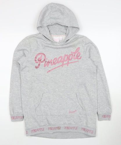 Pineapple Girls Grey Hoodie, 12-13 Years, Dance Print