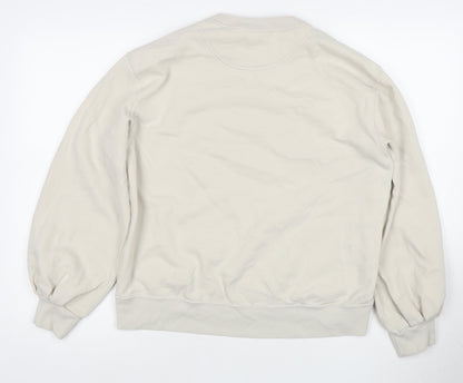 Abercrombie & Fitch Womens Beige Logo Sweatshirt Size S