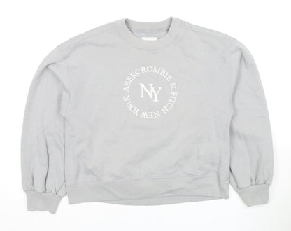 Abercrombie & Fitch Women's Grey Pullover Sweatshirt S