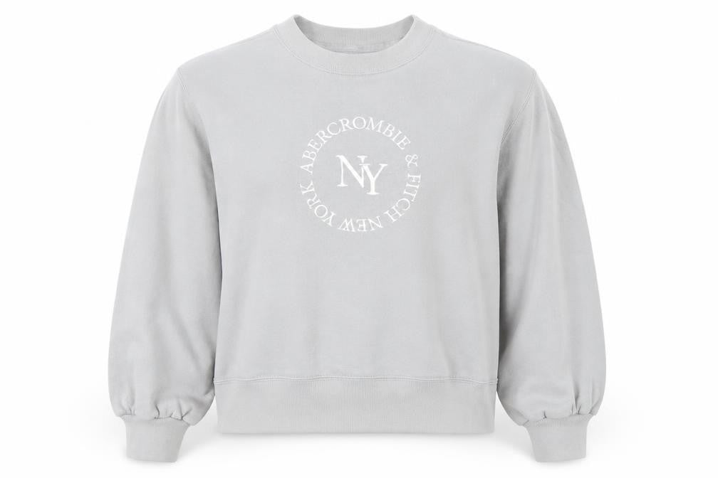 Womens UK Size S Abercrombie & Fitch Grey Pullover Sweatshirt