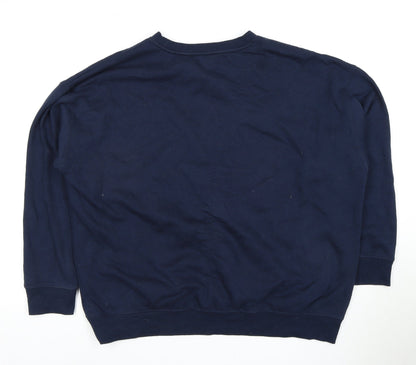 New Look Women's Blue Pullover Sweatshirt L