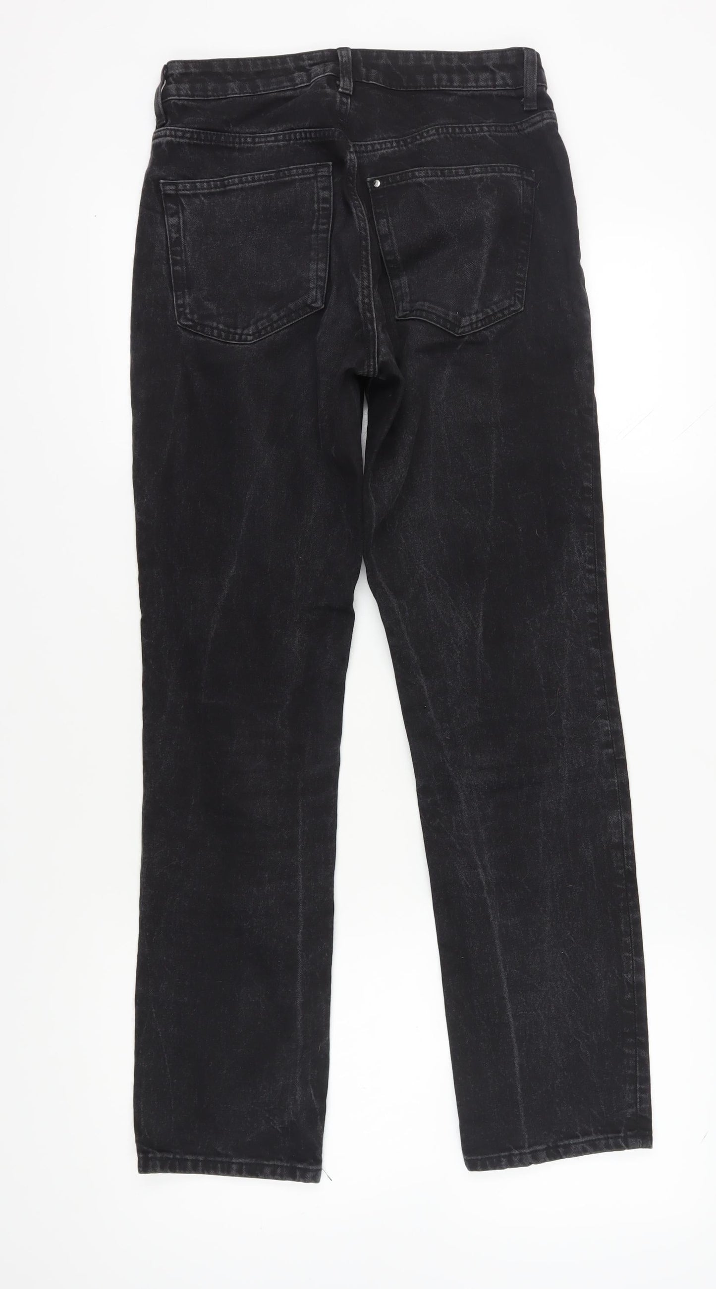 Womens UK Size 10 H&M Classic Fit Straight Black Jeans