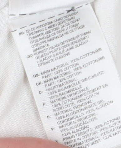 Adidas Men's White Graphic Print T-Shirt Size L