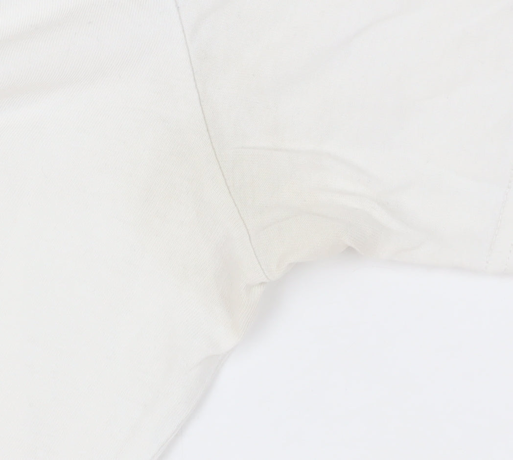 Adidas Men's White Graphic Print T-Shirt Size L