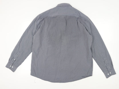 James Pringle Men's Blue Check XL Button-Up Shirt