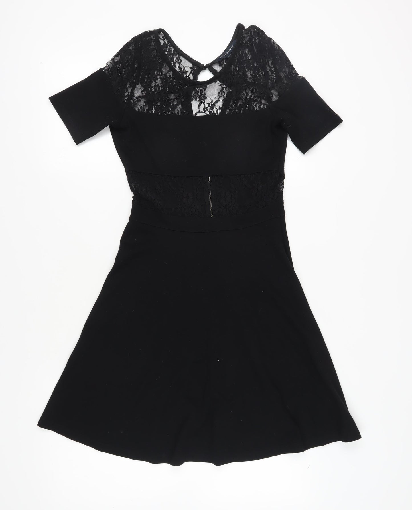 French Connection Black Fit & Flare Dress, Size 10, Party Perfect