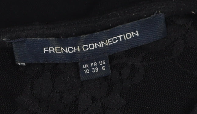 French Connection Black Fit & Flare Dress, Size 10, Party Perfect