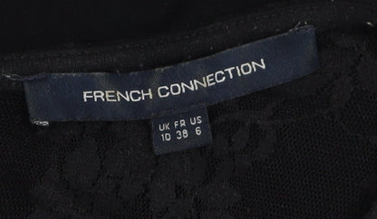French Connection Black Fit & Flare Dress, Size 10, Party Perfect