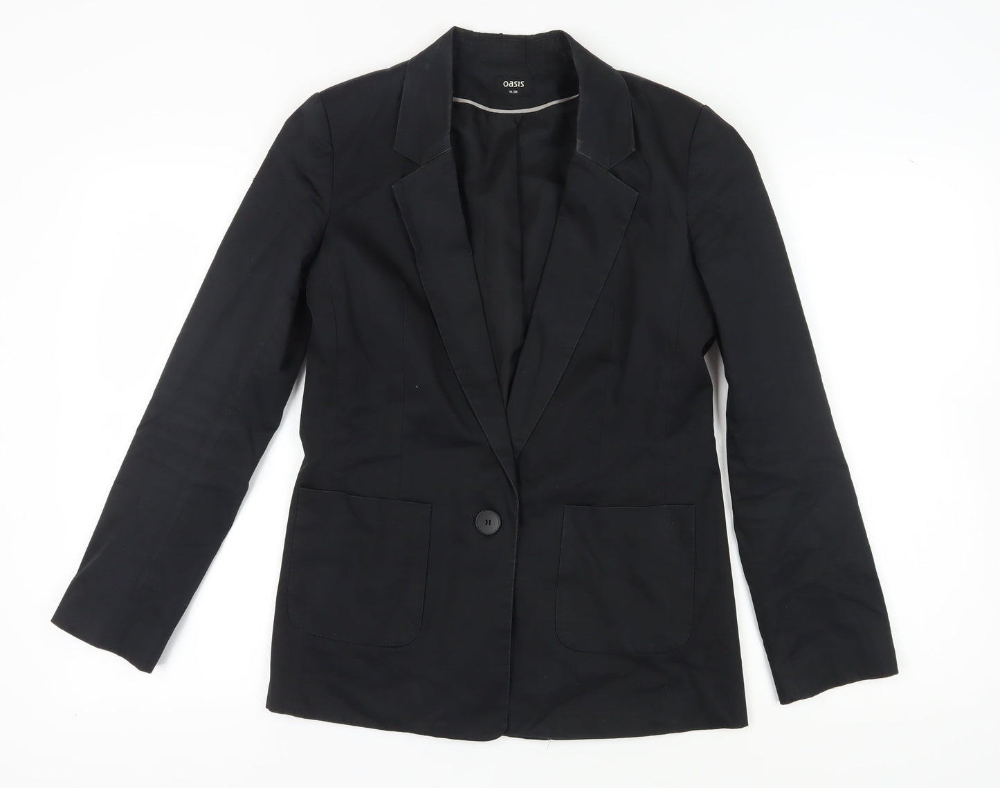 Oasis Women's Black Blazer Jacket, Size 10, Casual, Notch Lapel
