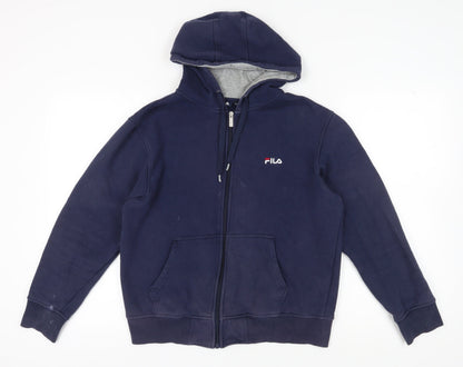 Mens UK Size M FILA Blue Full Zip Hoodie