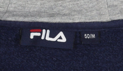 Mens UK Size M FILA Blue Full Zip Hoodie