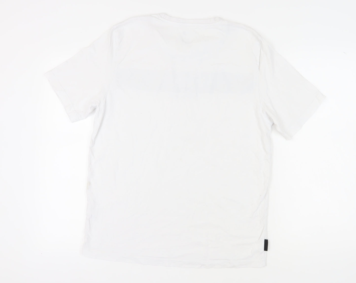 Voi Jeans Men's White Logo T-Shirt, Size L, Cotton