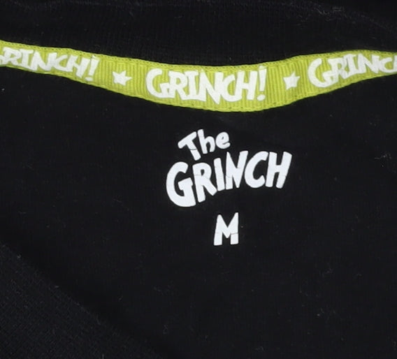 The Grinch Christmas T-Shirt Men M Black Graphic Short Sleeve
