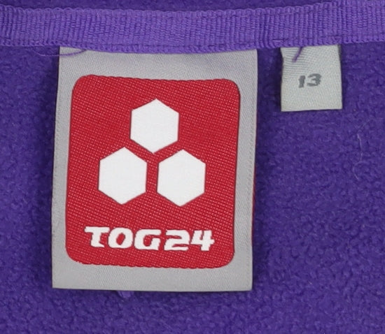 TOG24 Girls Purple Fleece Jacket 13 Years