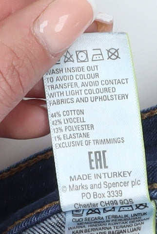 Womens UK Size 6 Marks and Spencer Regular Fit Skinny Blue Jeans