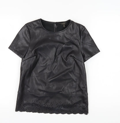 Womens UK Size 6 Lipsy Black  T-Shirt