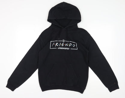 Friends Black Pullover Hoodie, Unisex Adults S