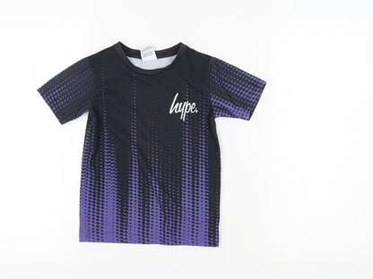Hype Boys Black Purple Graphic T-Shirt 3-4 Years