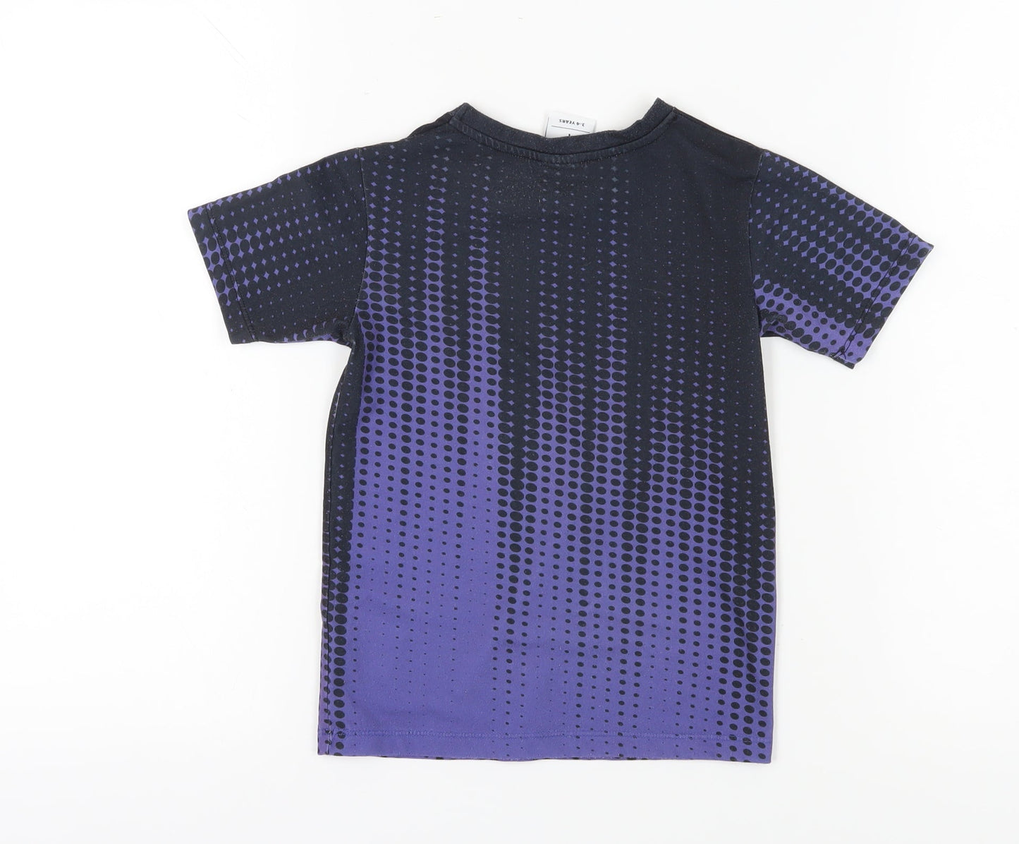 Hype Boys Black Purple Graphic T-Shirt 3-4 Years