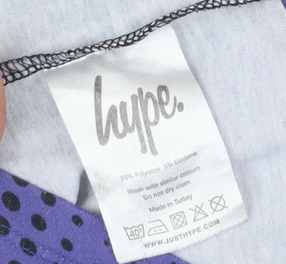 Hype Boys Black Purple Graphic T-Shirt 3-4 Years