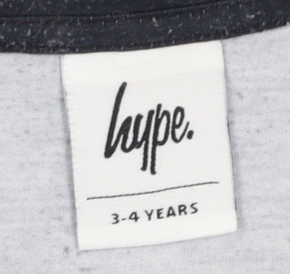 Hype Boys Black Purple Graphic T-Shirt 3-4 Years