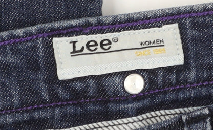 Lee Women's Blue Skinny Jeans Size 26 with Ankle Zips